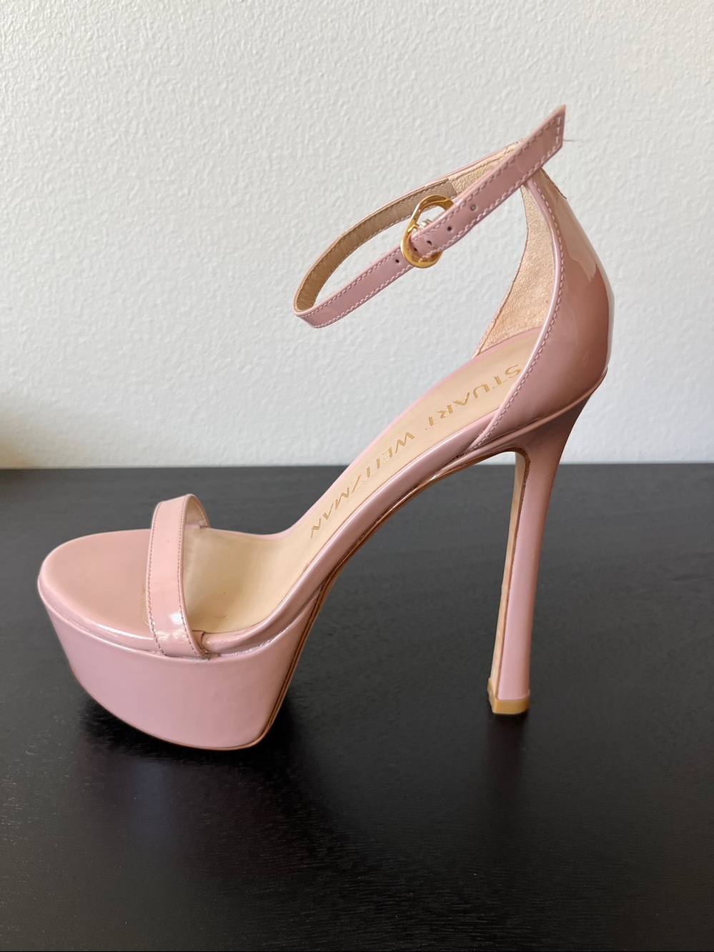 Stuart Weitzman Ballet pink Nudist Curve Hollywood Sandal sz 7
